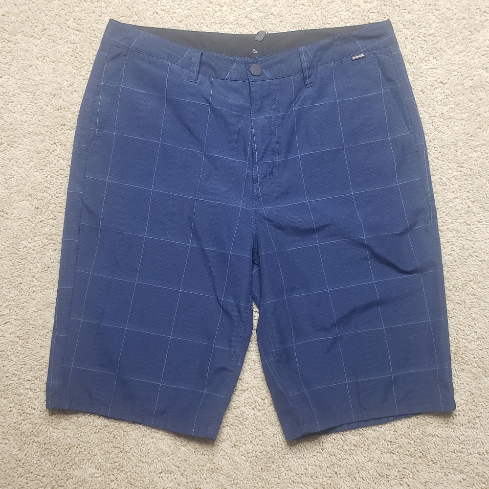Hurley Plaid Blue Shorts